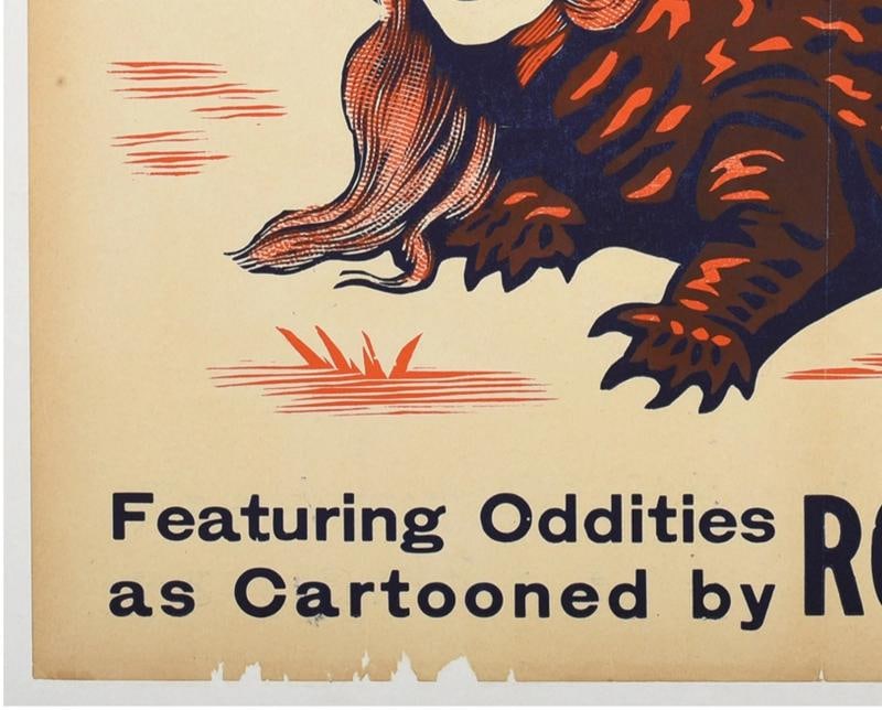 1930s Ripley's Crocko Sideshow Poster: Original Linen-Backed Oddities Art - 7