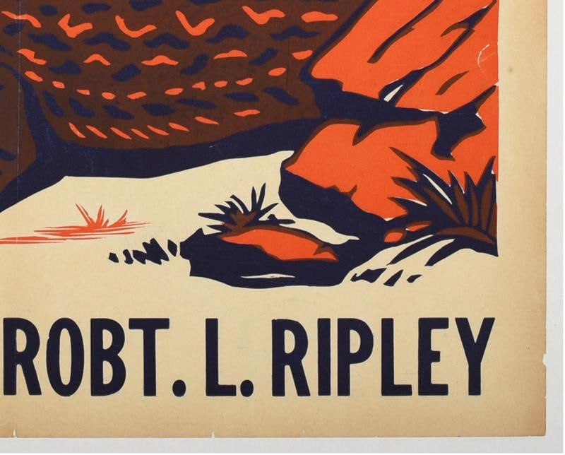 1930s Ripley's Crocko Sideshow Poster: Original Linen-Backed Oddities Art - 8