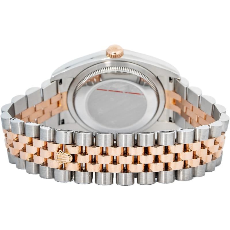 Rolex Datejust 116231 18k Rose Gold Factory Black Diamond Dial Unisex Watch 36mm - 5