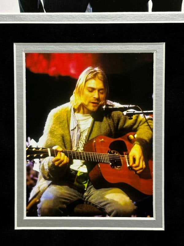 Nirvana In Utero Original Unused Backstage Pass Gold Record Framed Kurt Cobain - 7