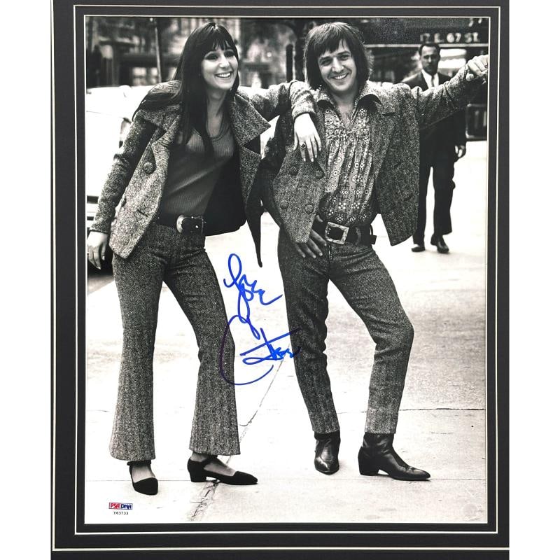 Cher Autographed 11x14 Photo Framed PSA/DNA COA Singer Signed Sonny Bono - 2