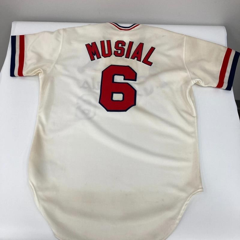 Stan Musial Signed Authentic Rawlings St. Louis Cardinals Jersey JSA COA - 5