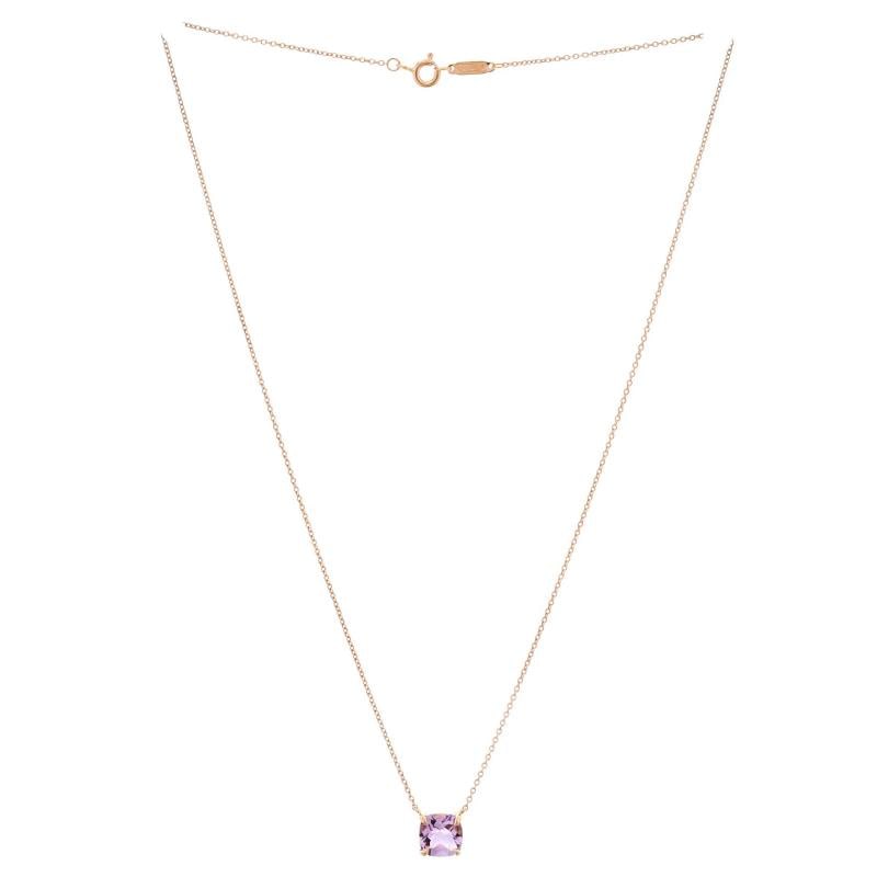 Tiffany & Co. Sparklers Pendant Necklace 18K Rose Gold with Amethyst - 3