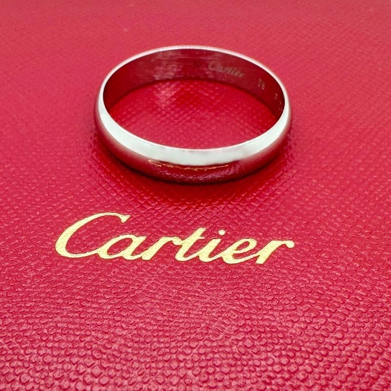 Cartier 1895 Platinum Wedding Band Ring 5 MM - 10