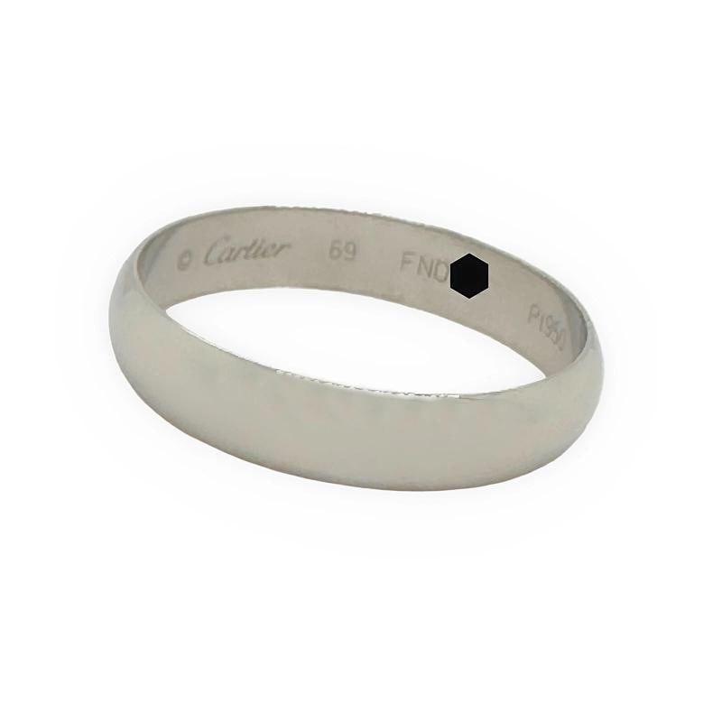 Cartier 1895 Platinum Wedding Band Ring 5 MM - 8