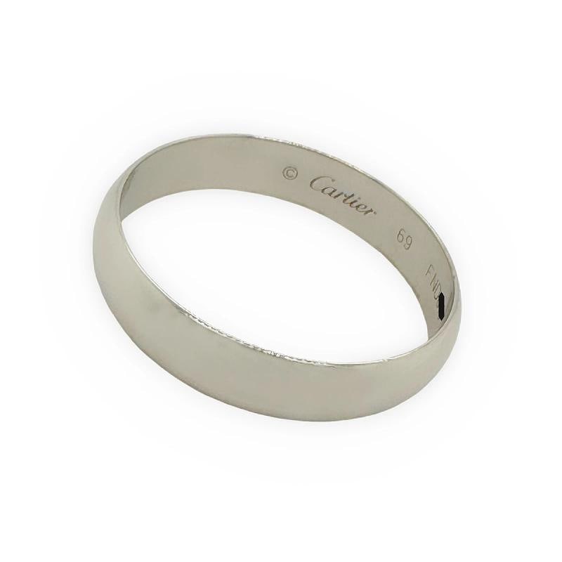 Cartier 1895 Platinum Wedding Band Ring 5 MM - 9