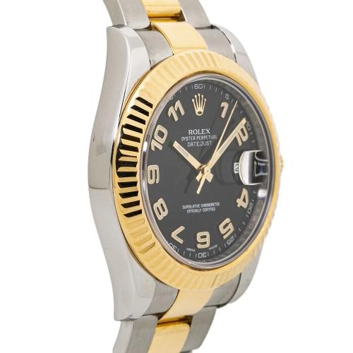 Rolex Datejust 116333 18k Yellow Gold Two Tone Black Dial Auto Men's Watch 41mm - 4
