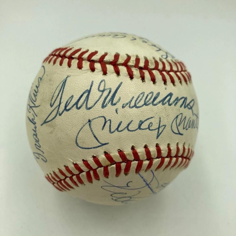 500 Home Run Signed Baseball With 18 Sigs! Mickey Mantle Ted Williams PSA DNA - 2