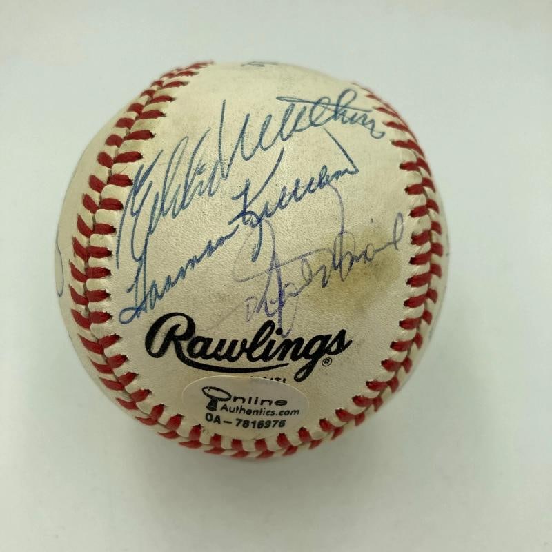 500 Home Run Signed Baseball With 18 Sigs! Mickey Mantle Ted Williams PSA DNA - 5