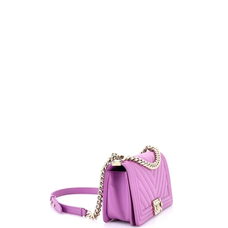 Chanel Boy Flap Bag Chevron Lambskin Old Medium - 2