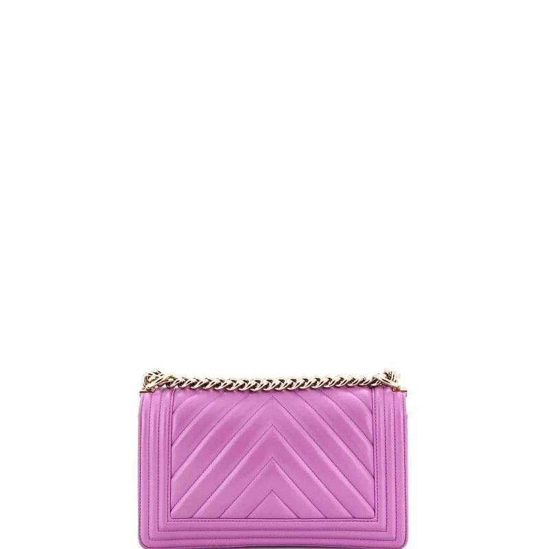 Chanel Boy Flap Bag Chevron Lambskin Old Medium - 3