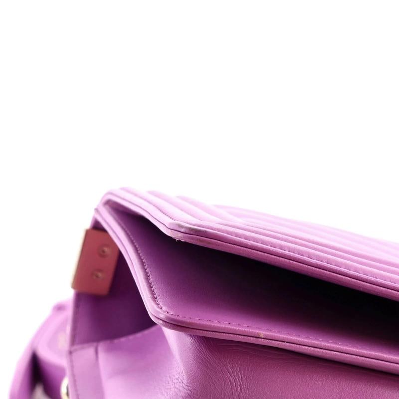 Chanel Boy Flap Bag Chevron Lambskin Old Medium - 7