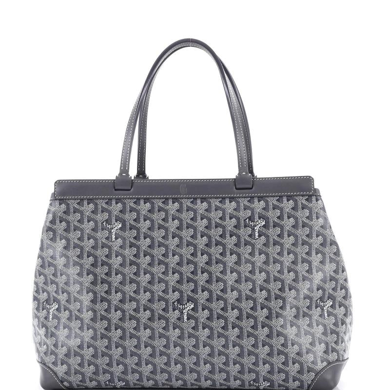 Goyard Bellechasse Bag Coated Canvas PM: Condition: Pre-owned - Good,Brand: Goyard,Exterior Material: Canvas Coated,Style: Totes,Exterior Color: Gray,Department: Women,Size: Pm,Accessories: Base Shaper, Dust Bag 