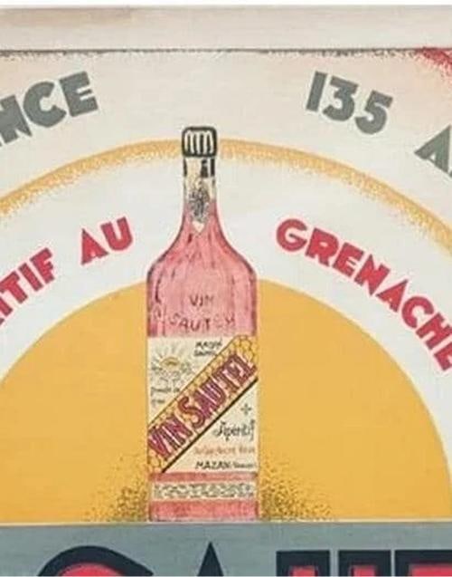 Vintage Vin Sautel Poster: French Wine Aperitif Art Deco Print - 4