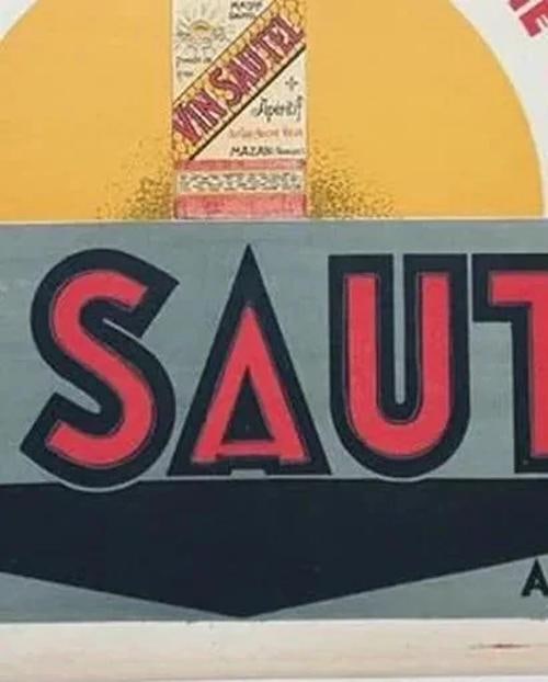 Vintage Vin Sautel Poster: French Wine Aperitif Art Deco Print - 7
