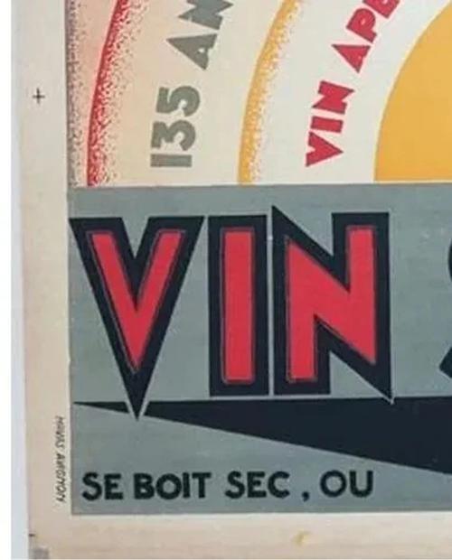 Vintage Vin Sautel Poster: French Wine Aperitif Art Deco Print - 8