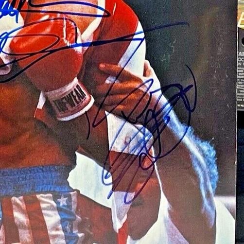 S STALLONE C WEATHERS T SHIRE LUNDGEN Signed Autograph ROCKY IV Album JSA BAS - 5