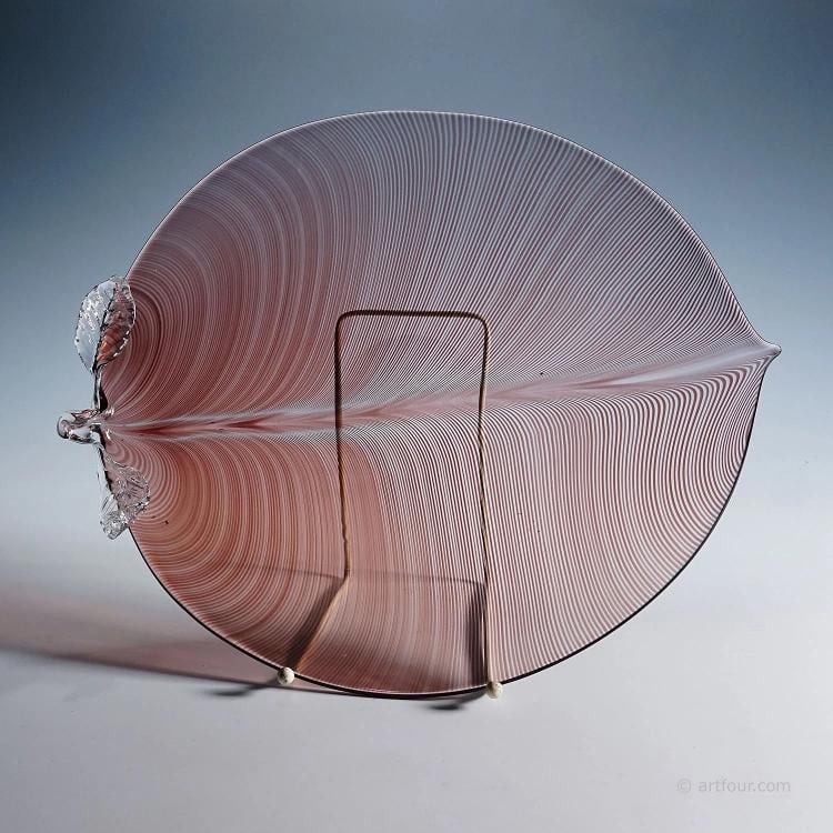 Vintage Tessuto Plate by Tyra Lundgren for Venini, Murano - 3