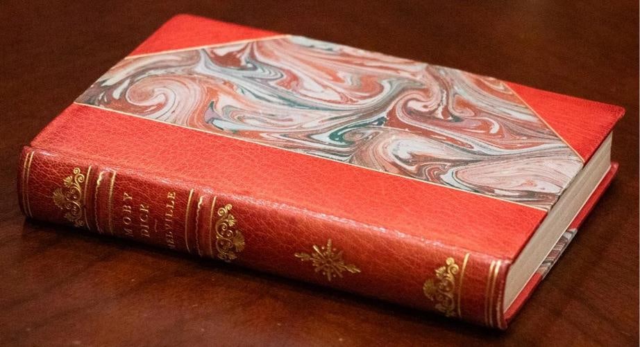 c.1940 Moby Dick or, The Whale by Herman Melville Fine Leather Bound by Maurin - 2