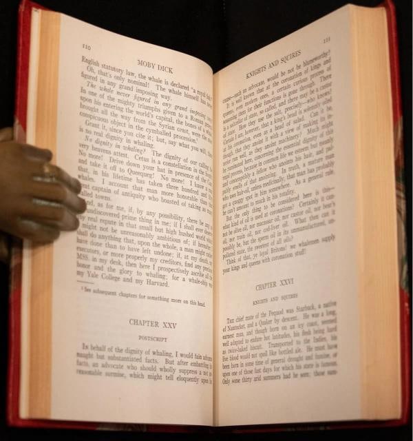 c.1940 Moby Dick or, The Whale by Herman Melville Fine Leather Bound by Maurin - 7