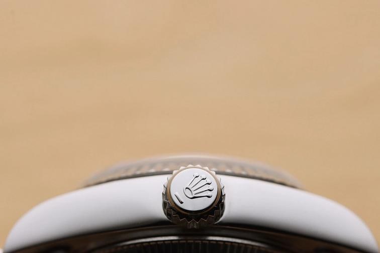 ROLEX LADIES DATEJUST 79174 SALMON ROMAN DIAL 18K GOLD STAINLESS STEEL WATCH - 9