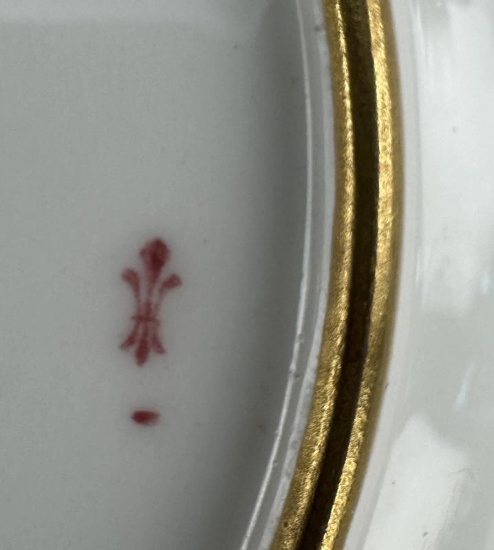 Set 12 c1920s Royal Doulton Noke's Tiffany Co Raised Gilt Rim 9.5" Soup Bowls - 7