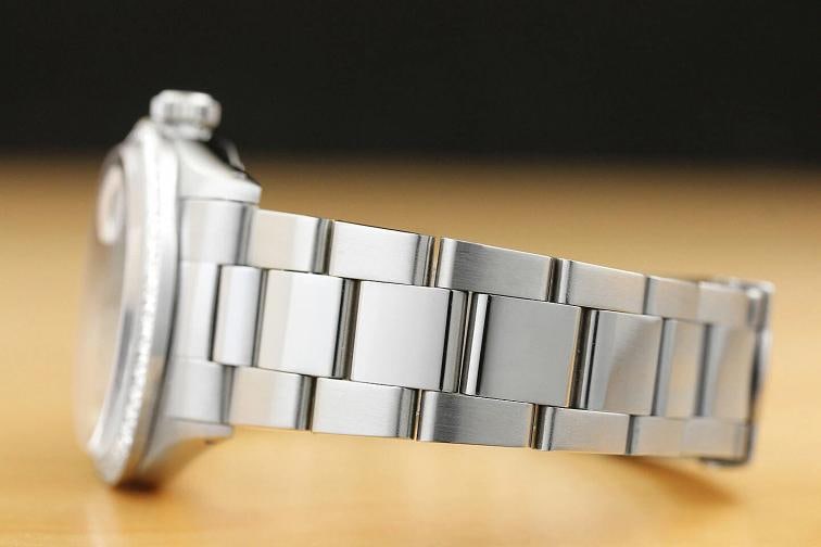 MENS ROLEX DATEJUST SILVER DIAMOND 18K WHITE GOLD BEZEL & STAINLESS STEEL WATCH - 5