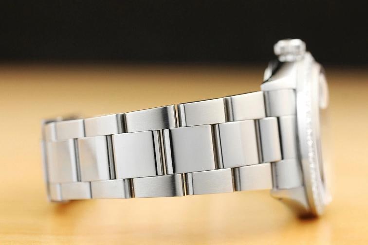 MENS ROLEX DATEJUST SILVER DIAMOND 18K WHITE GOLD BEZEL & STAINLESS STEEL WATCH - 6