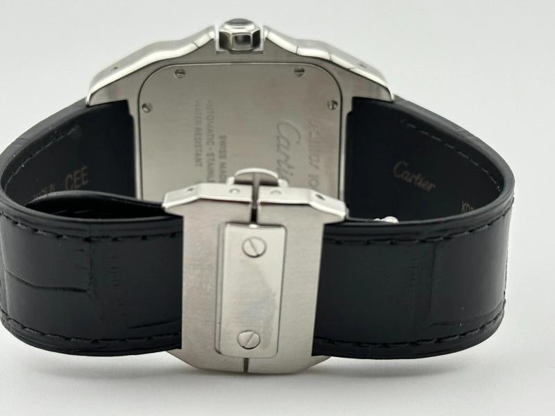 Cartier Santos 100 XL Ref 2656 Stainless Steel Leather Strap - 4
