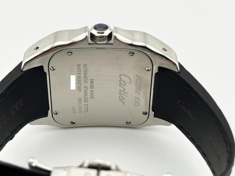 Cartier Santos 100 XL Ref 2656 Stainless Steel Leather Strap - 5