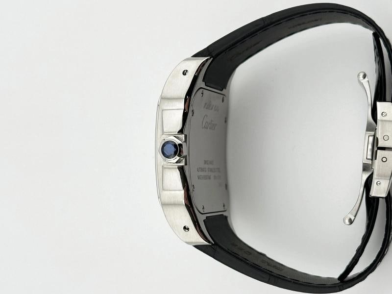 Cartier Santos 100 XL Ref 2656 Stainless Steel Leather Strap - 6