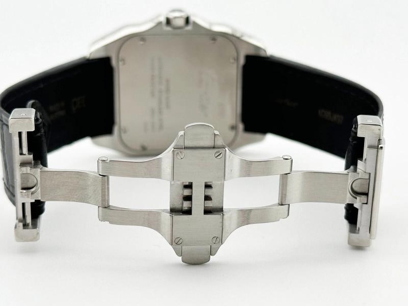 Cartier Santos 100 XL Ref 2656 Stainless Steel Leather Strap - 7