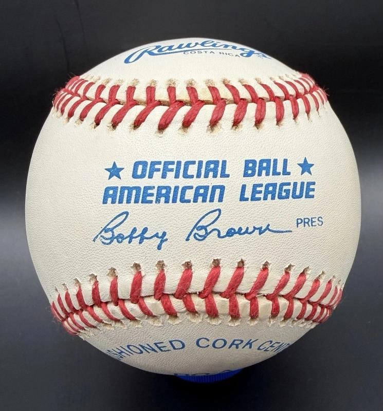 President Ronald Reagan Single Signed American League Baseball JSA COA - 2
