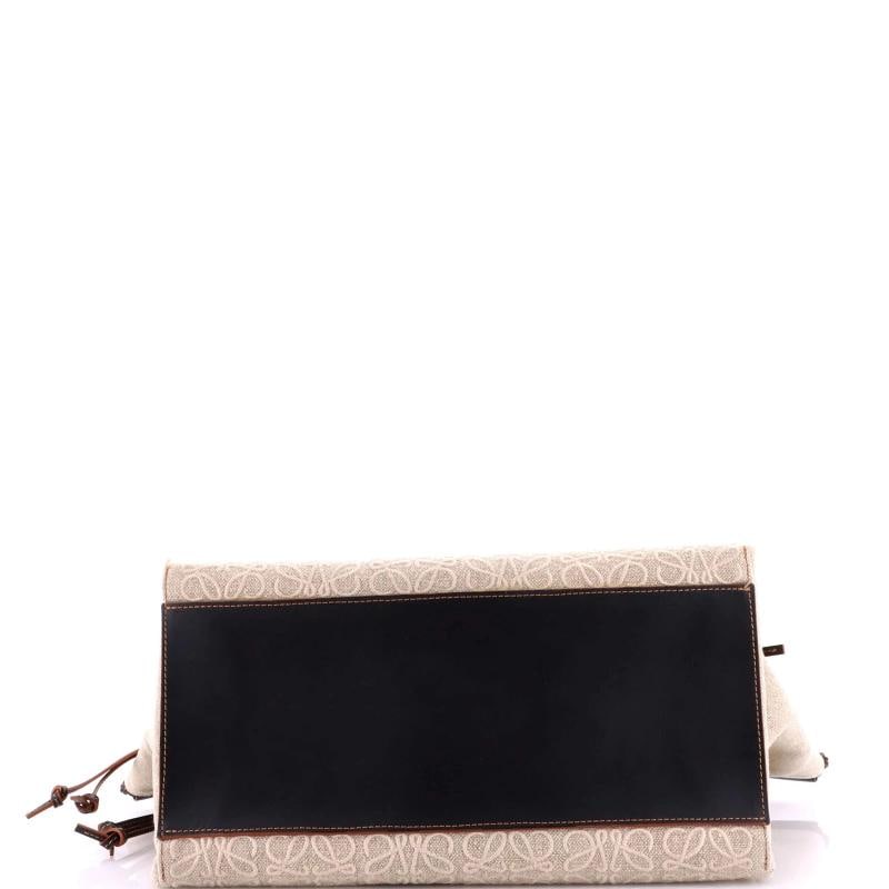 Loewe Cushion Tote Anagram Canvas with Leather Small - 4