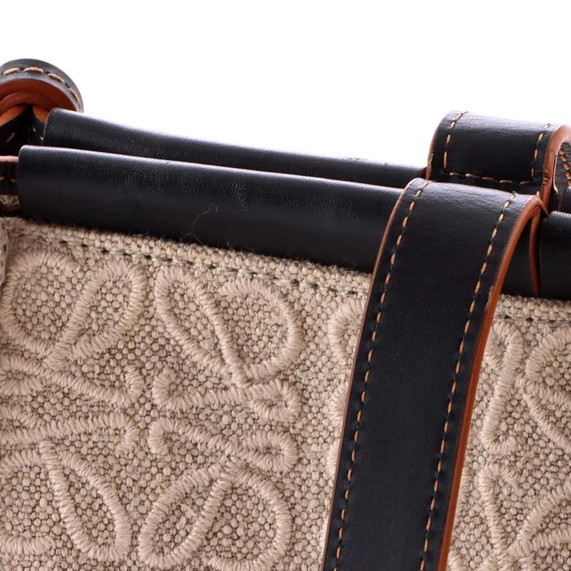 Loewe Cushion Tote Anagram Canvas with Leather Small - 6