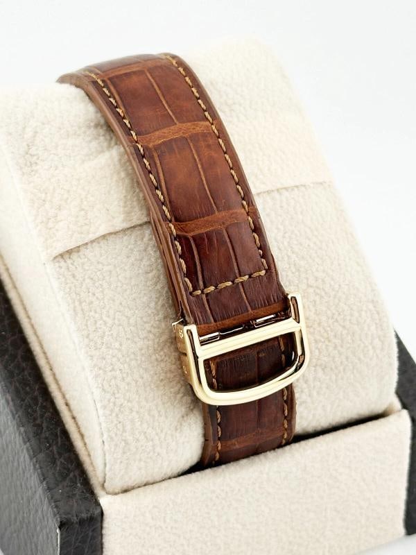 Cartier Pasha 1353 Chronograph Grey Dial 18K Yellow Gold Leather Strap 35mm - 7