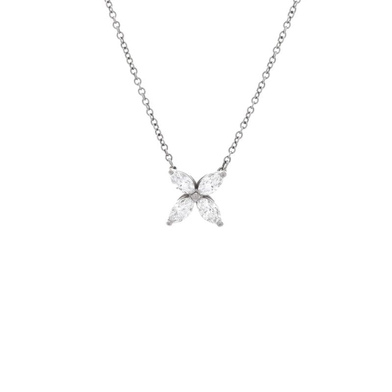 Tiffany & Co. Victoria Pendant Necklace Platinum with Diamonds Medium: Condition: Pre-owned - Good,Brand: Tiffany & Co.,Main Stone: Diamond,Metal: Platinum (Pt950),Metal Purity: Unknown,Style: Pendant,Type: Necklace,Color: Silver,Material: Diamond, Platinum
