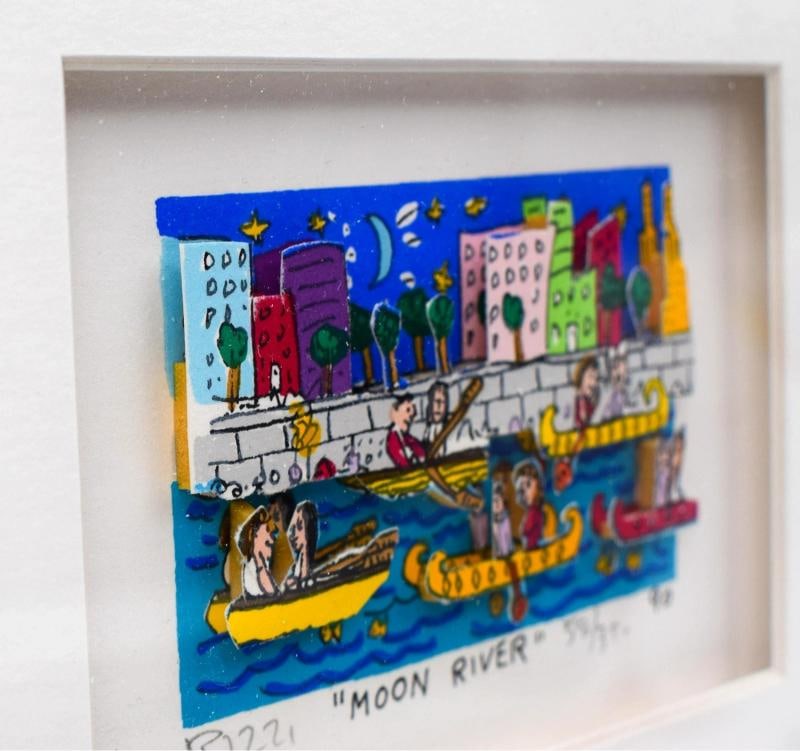 James Rizzi Limited Edition Print "Moon River" Signed & Numbered 1990 - 5