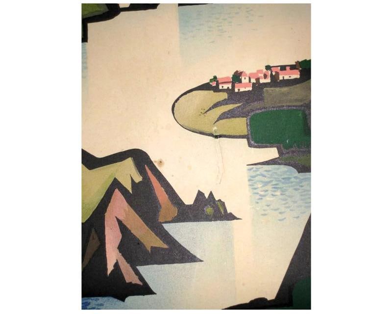 Vintage French Travel Poster: Les Gorges de la Loire by Jacquelin, Linen Backed - 6