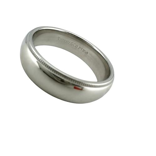 Tiffany Platinum Together Milgrain Band Ring 6 mm - 4