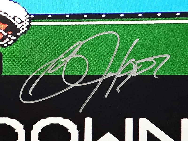 Bo Jackson Auto Framed 16x20 Tecmo Bowl Photo NES Controller Raiders Beckett - 3