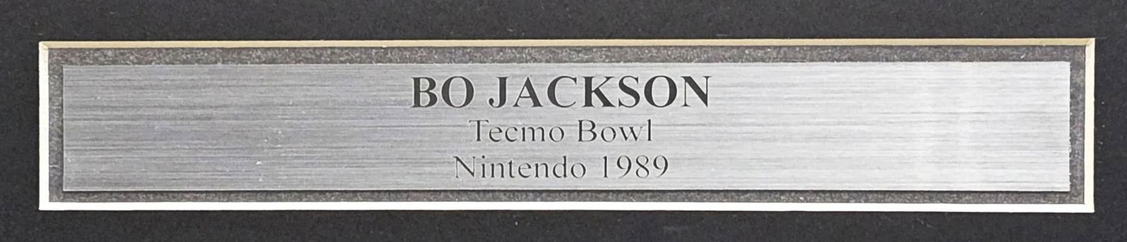 Bo Jackson Auto Framed 16x20 Tecmo Bowl Photo NES Controller Raiders Beckett - 5