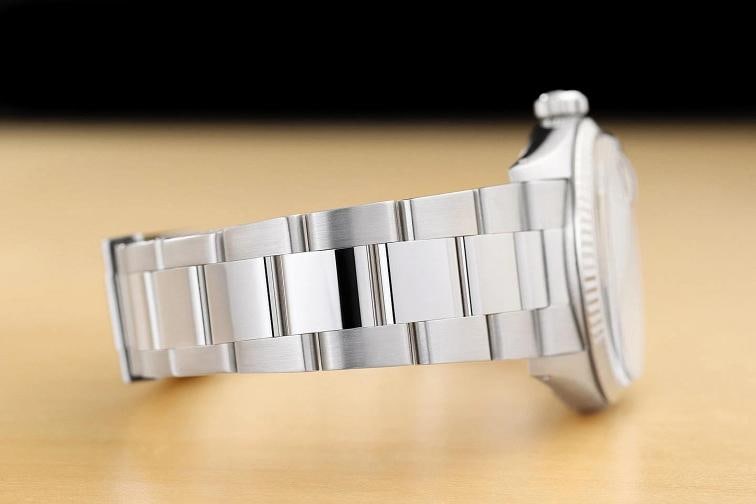 ROLEX MENS DATEJUST 16014 GRAY ROMAN DIAL 18K WHITE GOLD STAINLESS STEEL WATCH - 8