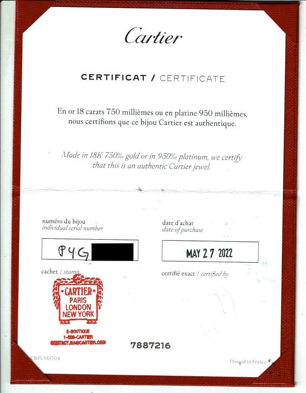 CARTIER LOVE Ring Large Model 18K White Gold 11 mm with Certificate - 10