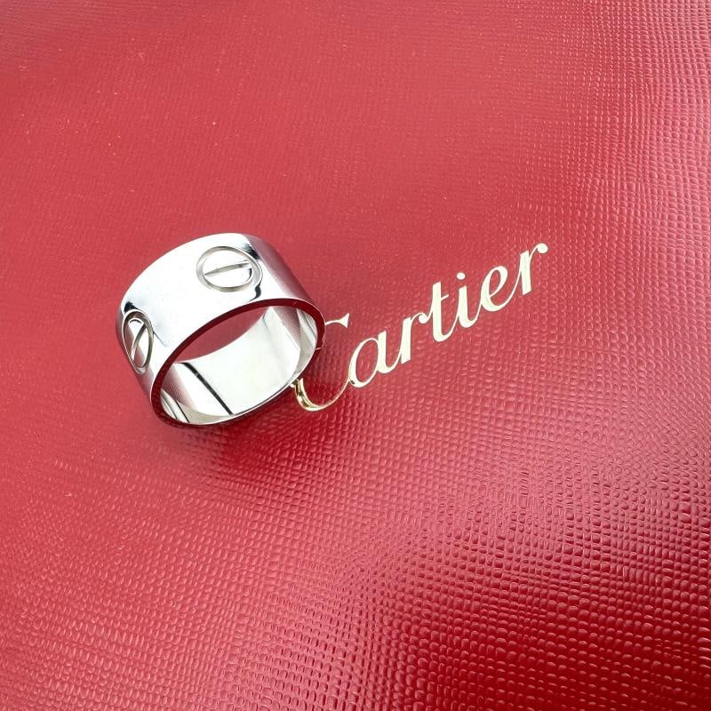 CARTIER LOVE Ring Large Model 18K White Gold 11 mm with Certificate - 2