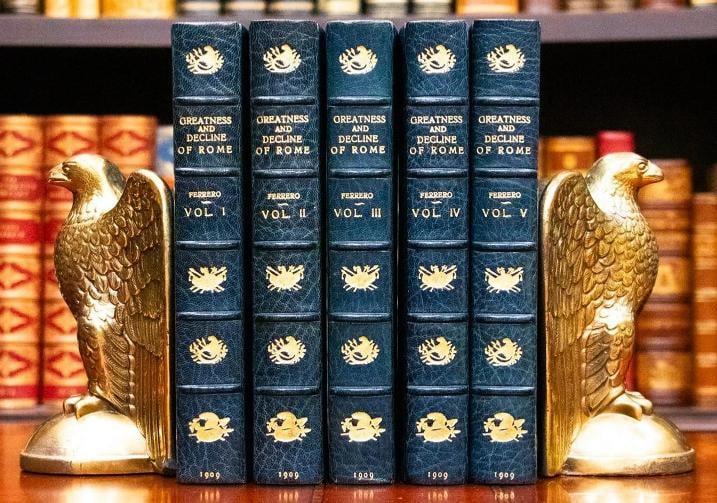 1909 The Greatness and Decline of Rome by Ferrero Fine Leather Bound by Bayntun - 13