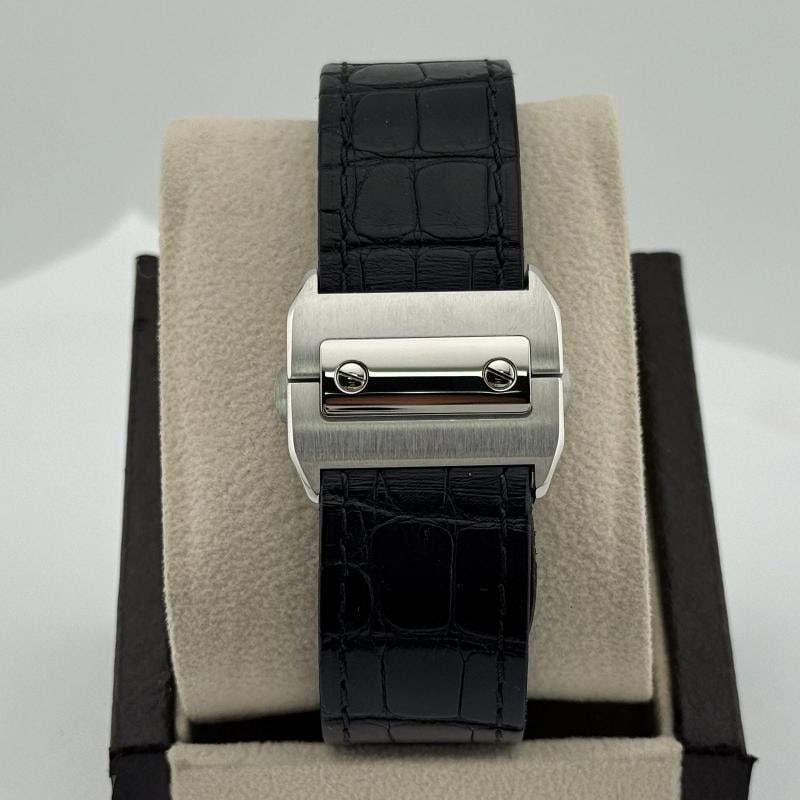 Cartier Santos 100 XL 2656 38mm White Dial Stainless Steel Leather Strap - 8