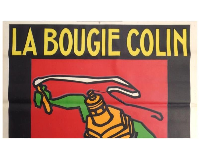 La Bougie Colin 1920s French Advertising Poster Original Art Deco Spark Plug - 2