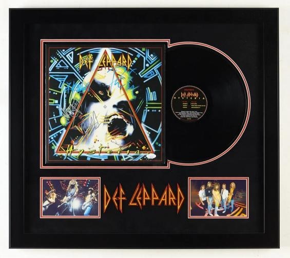 Def Leppard Signed Vinyl LP Hysteria Framed JSA COA Joe Elliott Phil Collen +2 (1 of 3)
