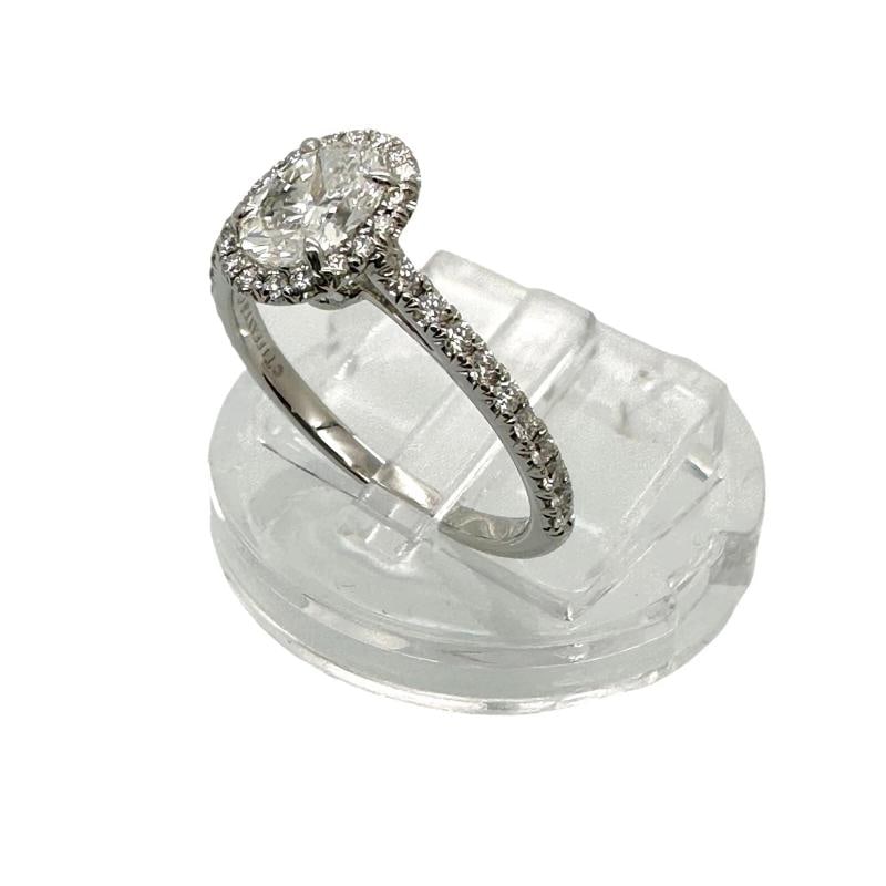 Tiffany & Co. Soleste Oval Diamond 0.60 ct E VS2 Halo Engagement Ring Platinum - 12